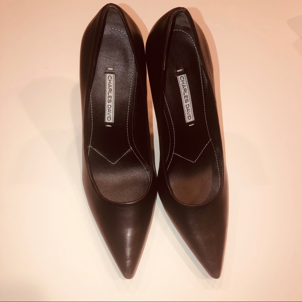 Black Charles David Pumps Size 8 1/2 - Picture 2 of 8
